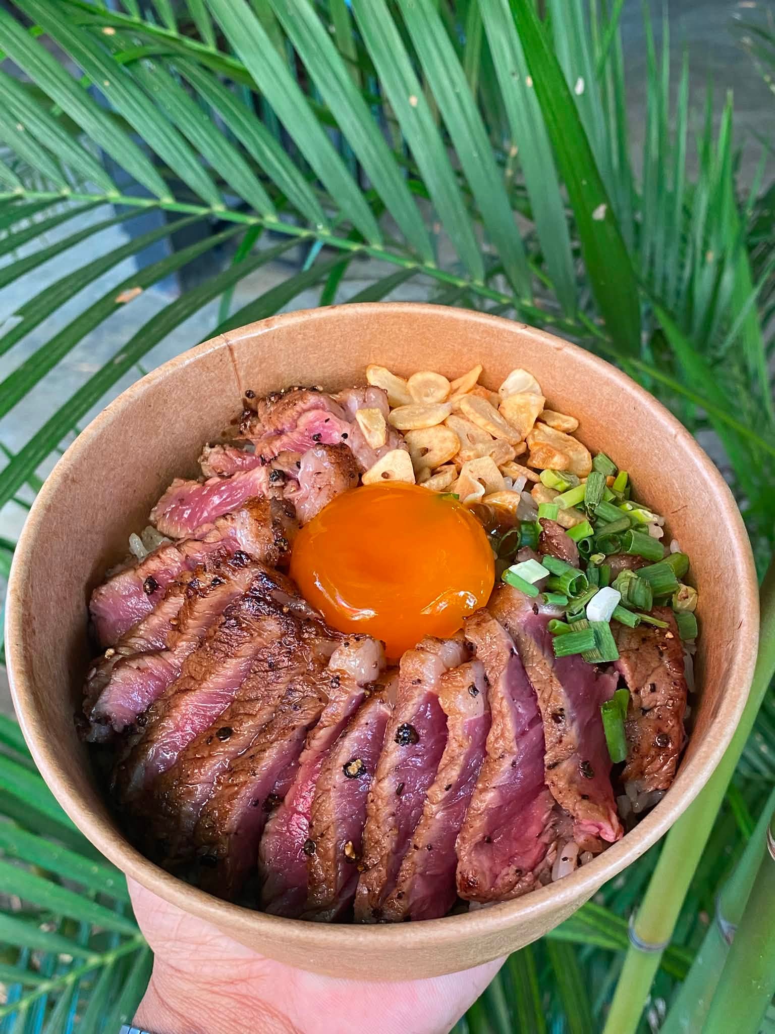 ข้าวผัดมันเนื้อพิคานย่า+ไข่ดอง
